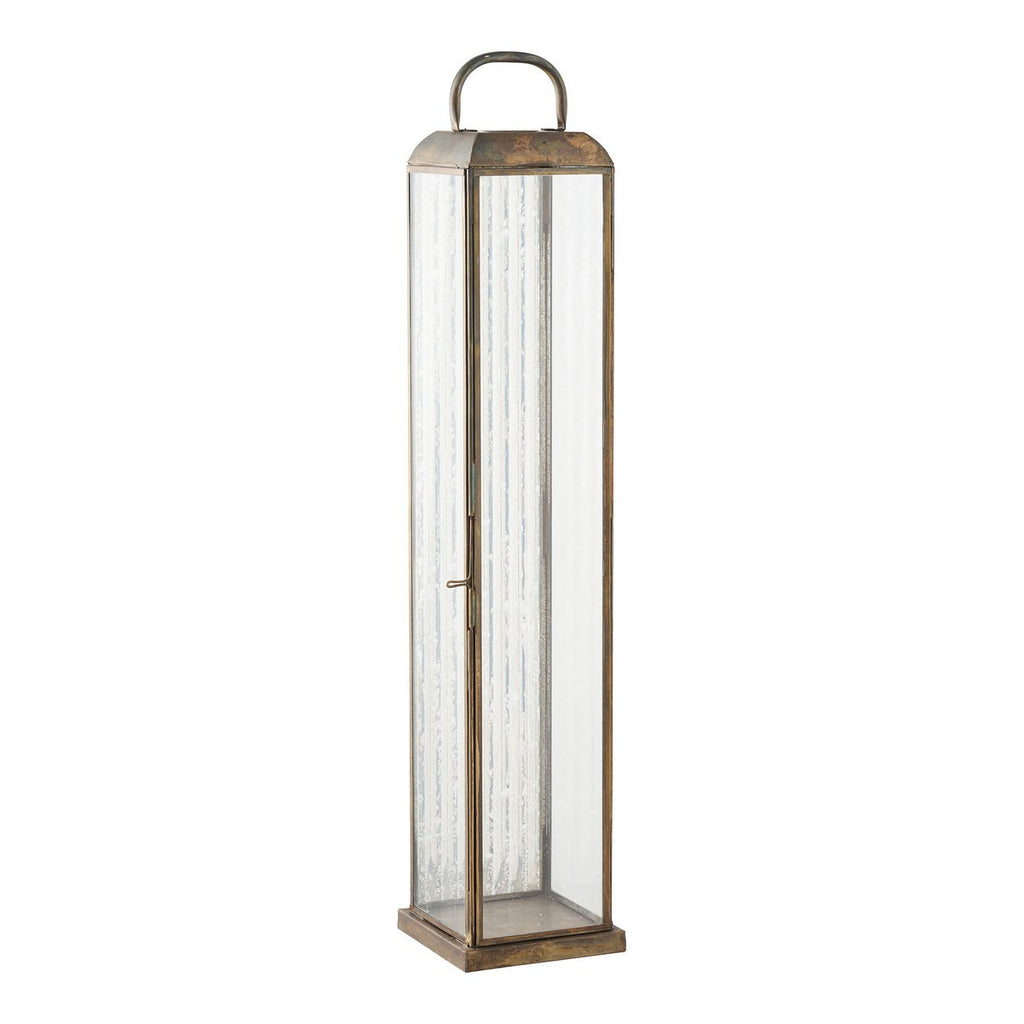 Herslev Antique Brass Metal & Glass Lantern