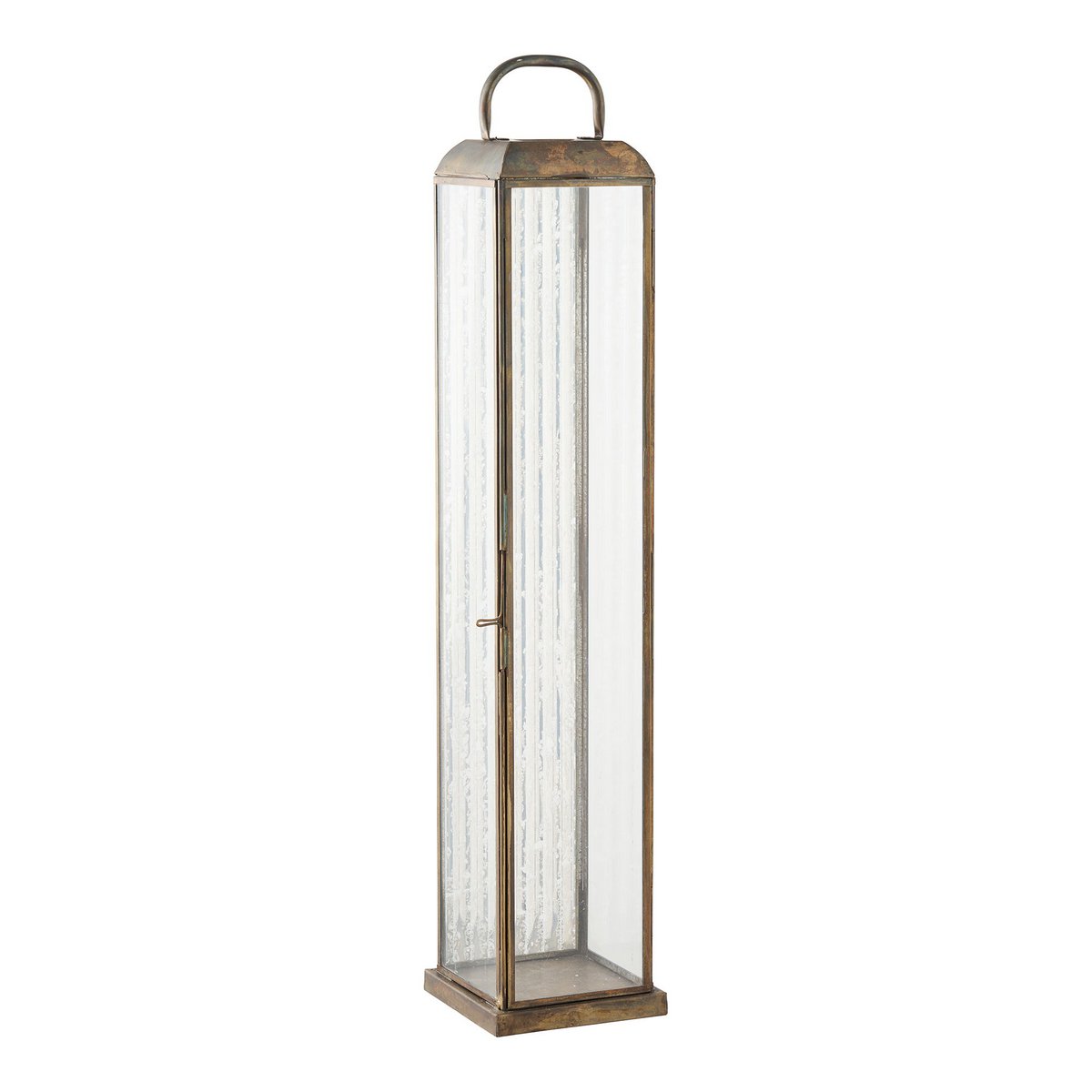 Herslev Antique Brass Metal & Glass Lantern