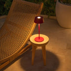 Hugo Berry Red Metal Rechargeable Touch Table Lamp