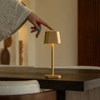 Ava rechargeable table lamp warm ambient glow close-up