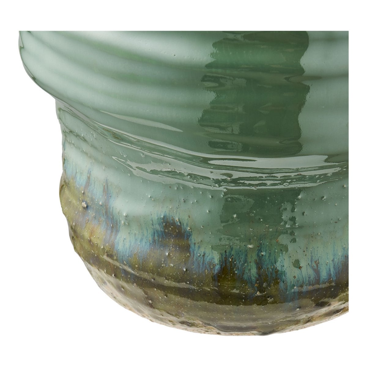 Verdant organic vase on entryway console in natural interior