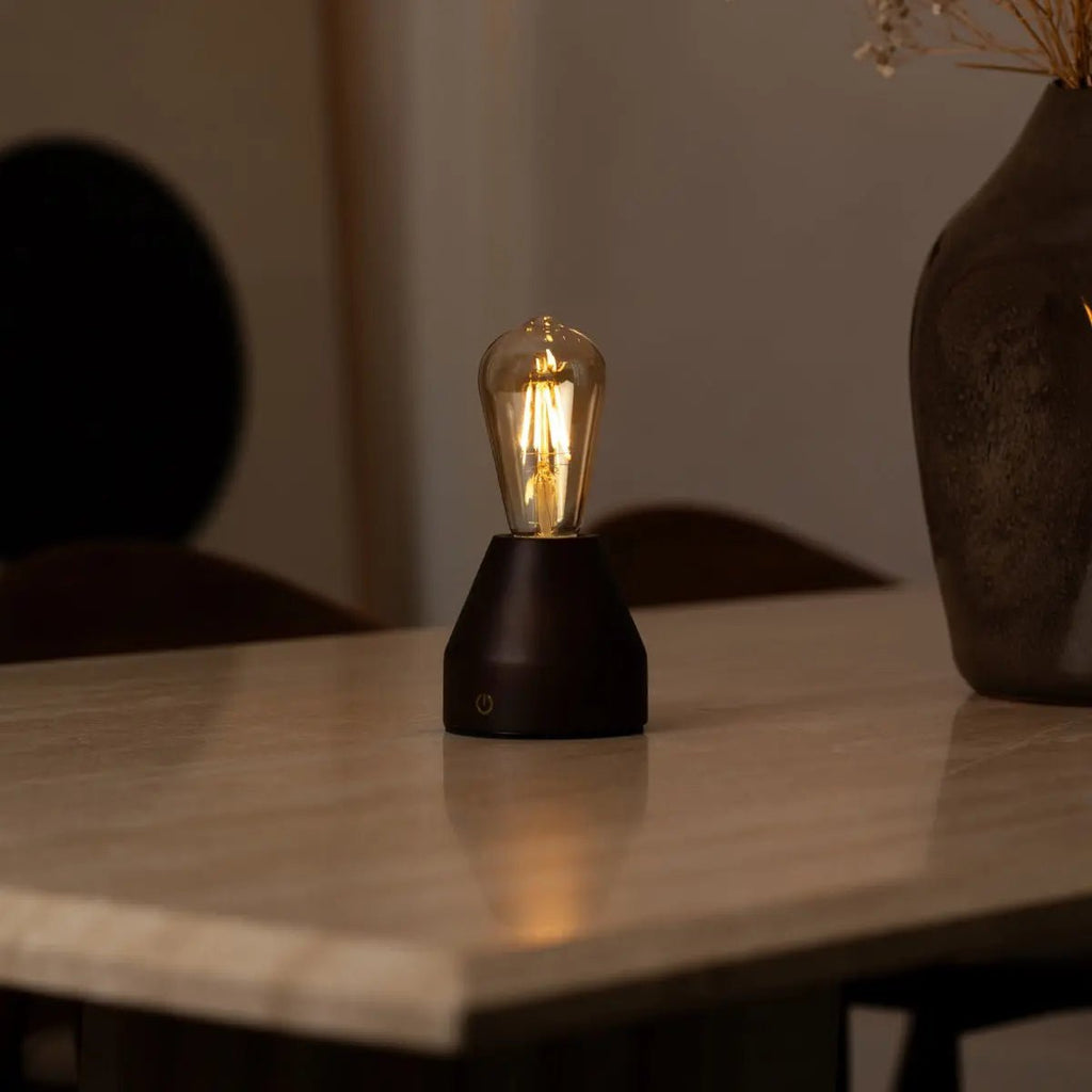 Zavi rechargeable lamp touch-dim close-up