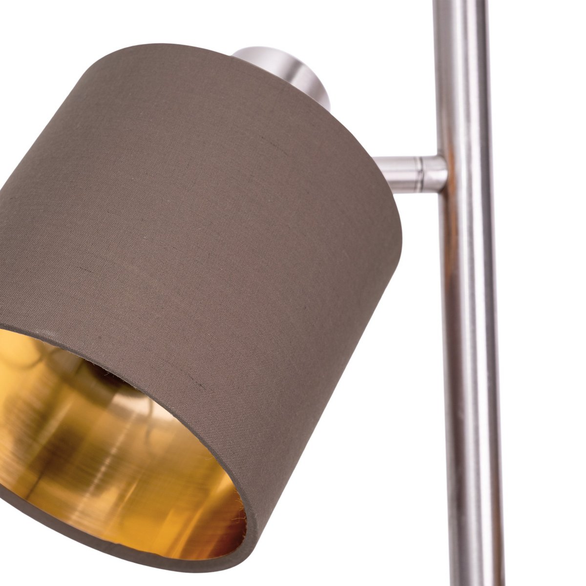 Maron Taupe & Nickel Table Lamp