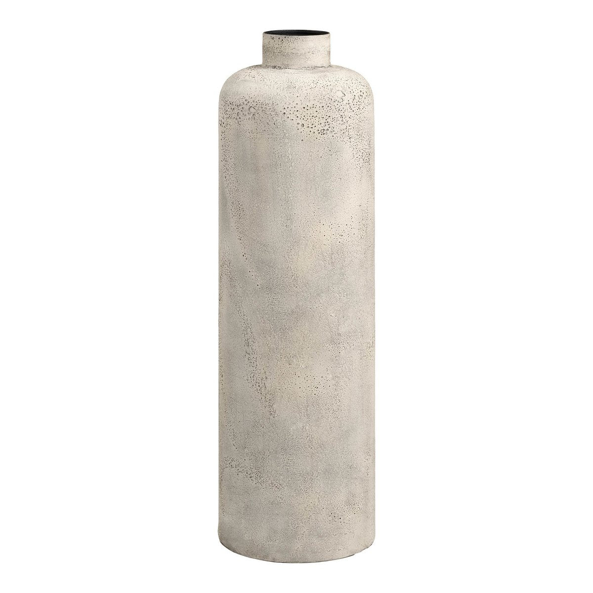 Hou Floor Vase – Antique Beige Metal