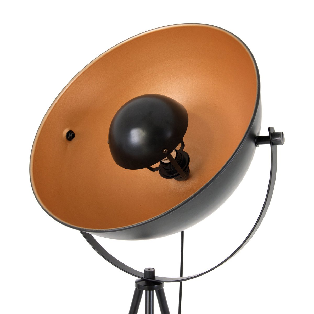 Bernice Black & Gold Tripod Floor Lamp