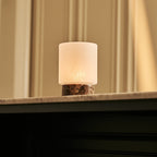 Cuyp marble lamp full product view on white background