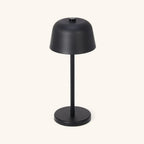 Anton matte black metal lamp 3 light modes detail