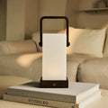 Harper dark wood rechargeable portable cordless lamp