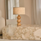 Oliver wood lamp full product view on white background