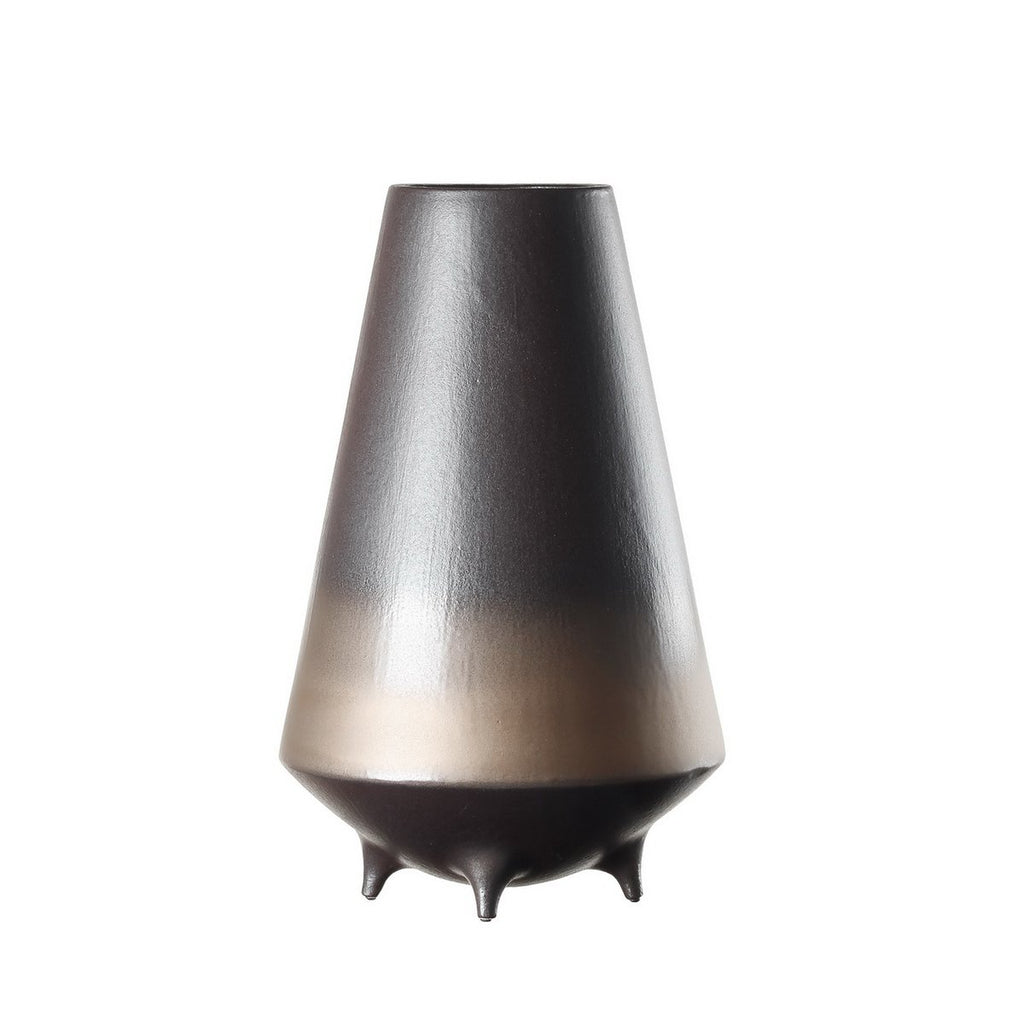 Decorative vase with a gradient finish on a white background