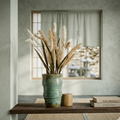 Verdant green and blue ceramic organic sculptural vase