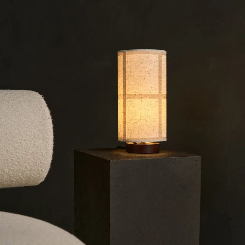 Sakura corded lamp close-up of fabric-covered cord