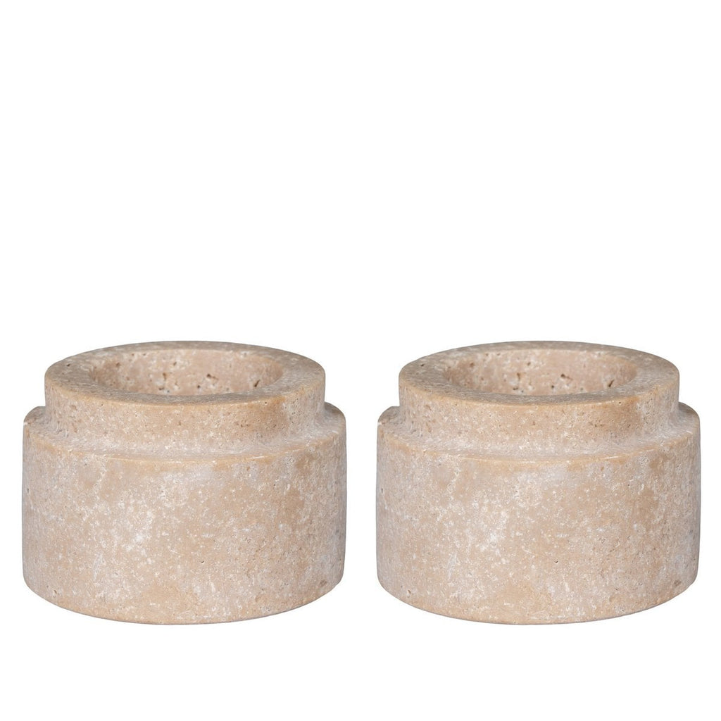 Luma natural stone tealight set full product view