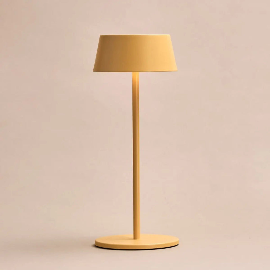 Hugo Amber Yellow Metal Rechargeable Touch Table Lamp