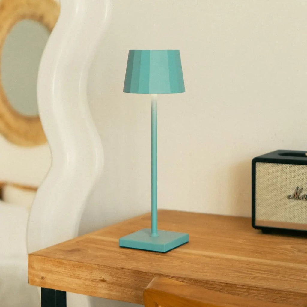William cordless lamp overhead view cylindrical silhouette