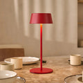 Hugo Berry Red Metal Rechargeable Touch Table Lamp