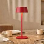 Hugo Berry Red Metal Rechargeable Touch Table Lamp