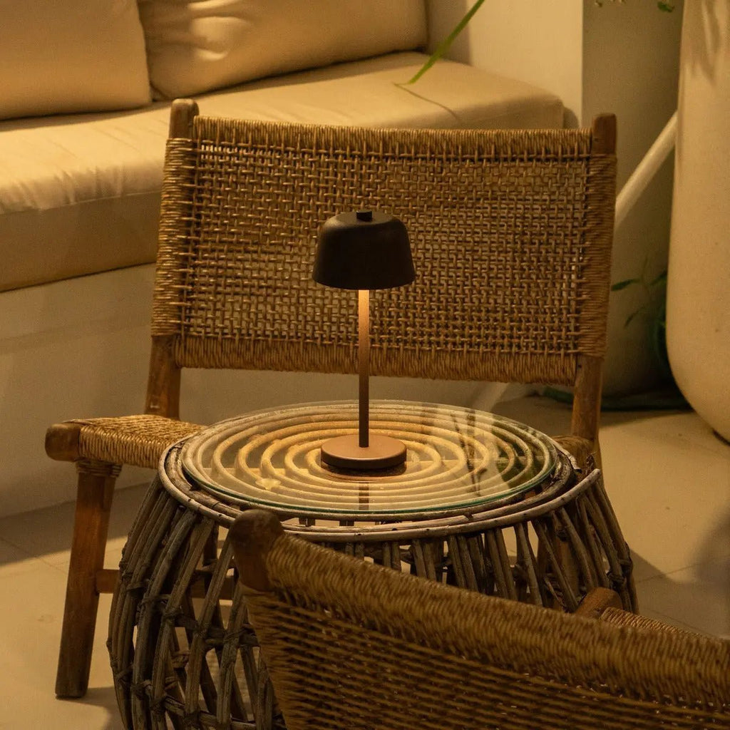 Anton mocha brown lamp in Scandinavian minimalist interior