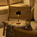 Anton mocha brown lamp in Scandinavian minimalist interior