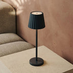 Maya metal lamp in living room console setting