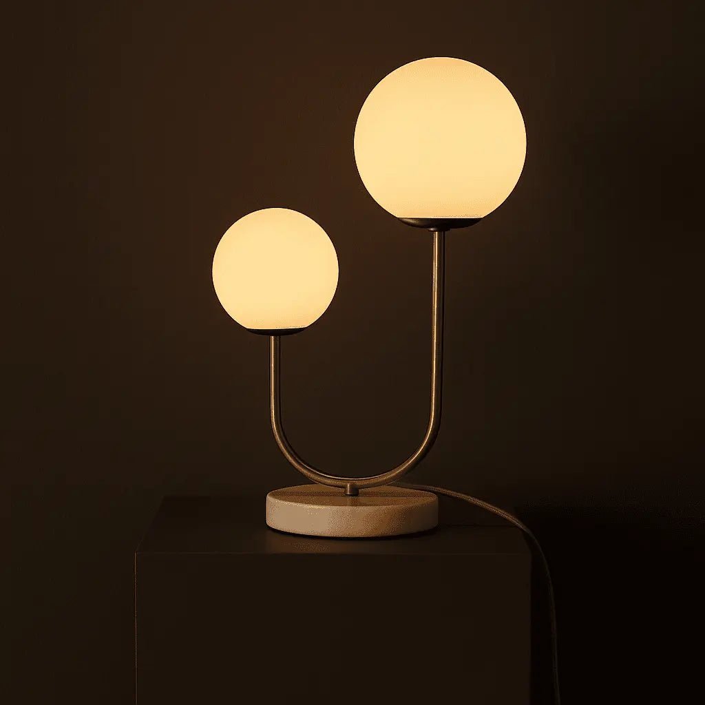Giorgia marble lamp natural stone unique veining detail