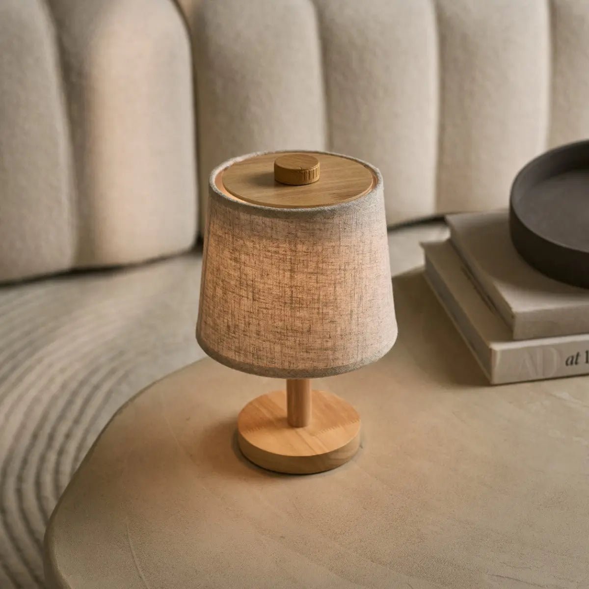 Rover cordless lamp overhead view tall proportions