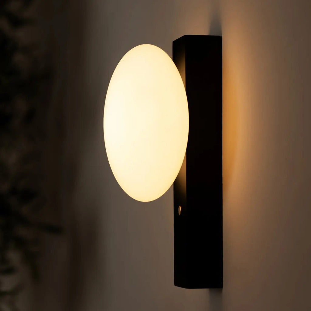 Matthew Black Wood Cordless Wall Lamp