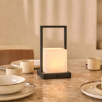 Nola alabaster lamp USB-C charging detail