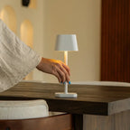 Ava rechargeable lamp touch-dim function close-up