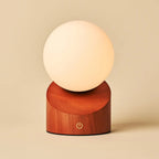 Morris cordless lamp overhead view showing shade proportions