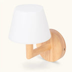 Ted Light Brown Wood Cordless Wall Lamp