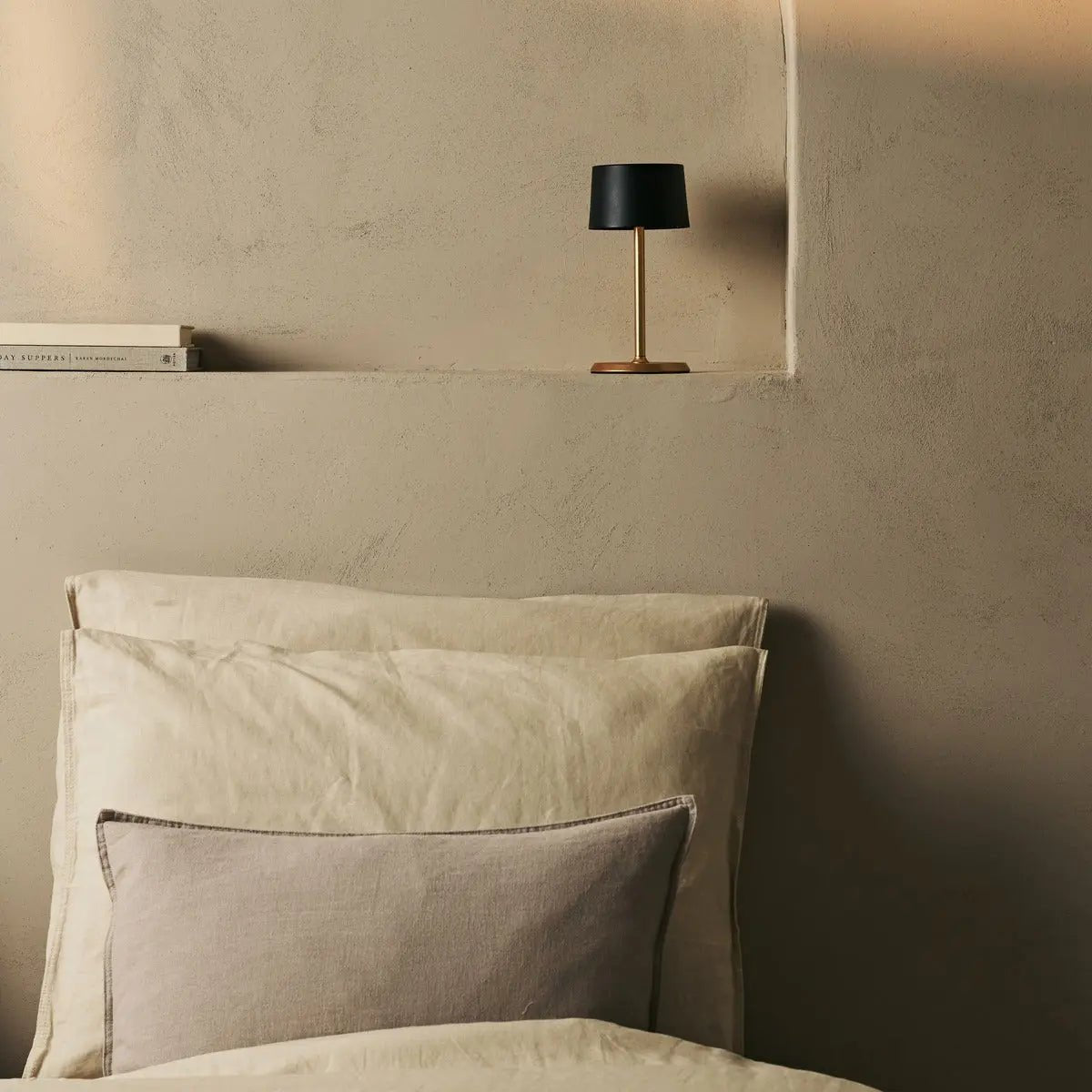 David Black & Gold Rechargeable Table Lamp 2-in-1