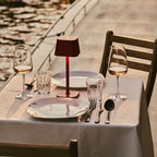 Remi rechargeable table lamp warm ambient glow close-up