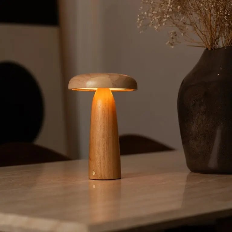Lennart Light Brown Wood Cordless Table Lamp