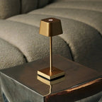 Sarphati gold cordless lamp side profile metal finish