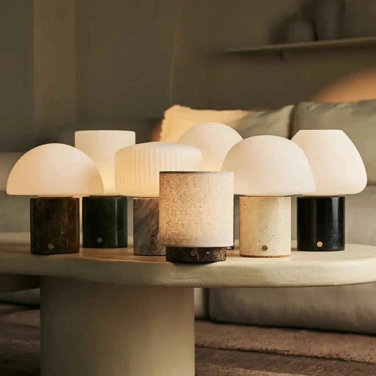 Cuyp Emperador marble lamp natural stone color nuances
