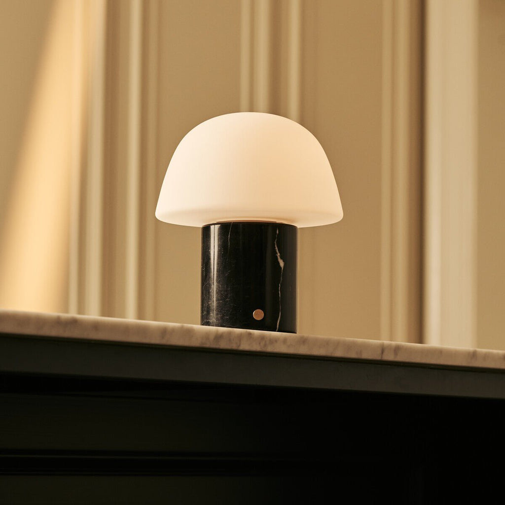 Maes Nero Marquina Marble Rechargeable Table Lamp