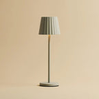 Maya shadow grey cordless metal rechargeable table lamp