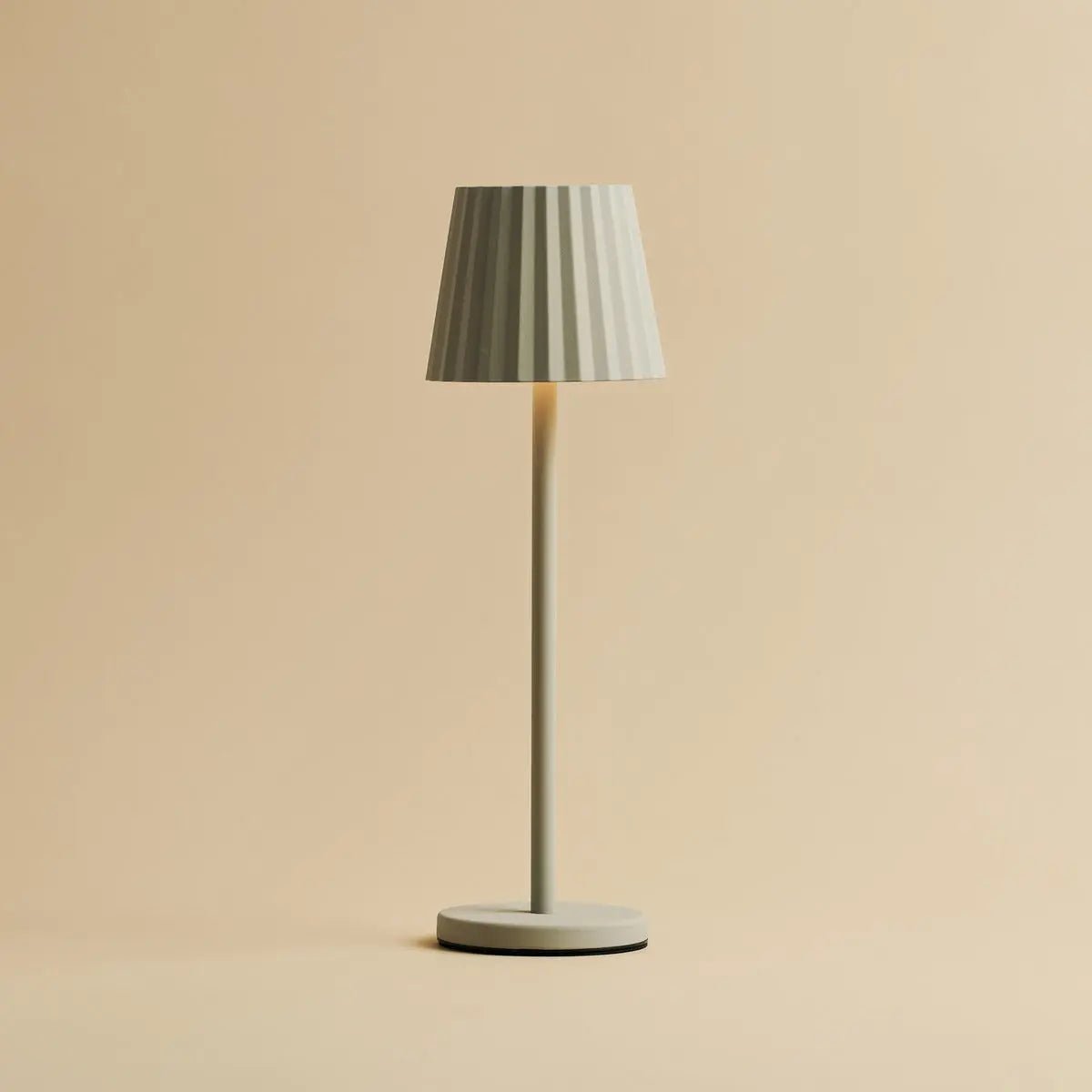 Maya shadow grey cordless metal rechargeable table lamp