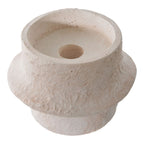 Cemina cement holders as accent on shelving unit