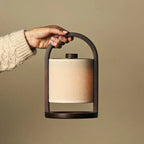 River cordless table lamp in bedroom on bedside table