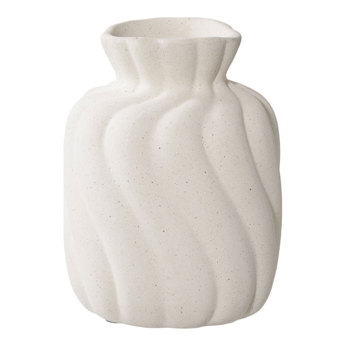 Evara white vase duo full product view on white background