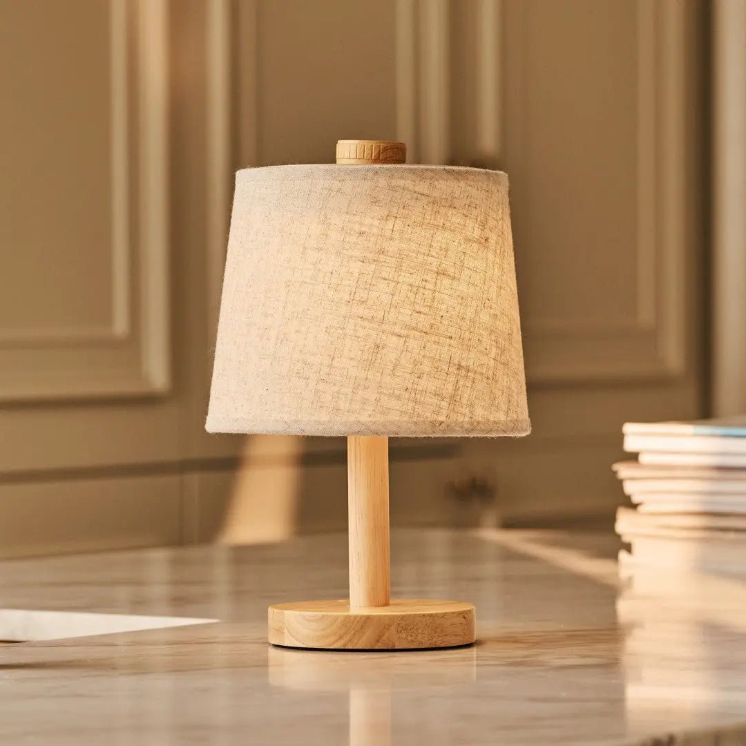 Rover wooden lamp USB-C charging detail