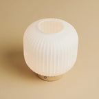 Lyla Light Brown Wood & Glass Cordless Table Lamp