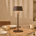 Hugo mocha brown metal rechargeable cordless table lamp