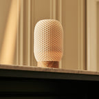 Aurora wood 3D porcelain lamp candlelight warm mode