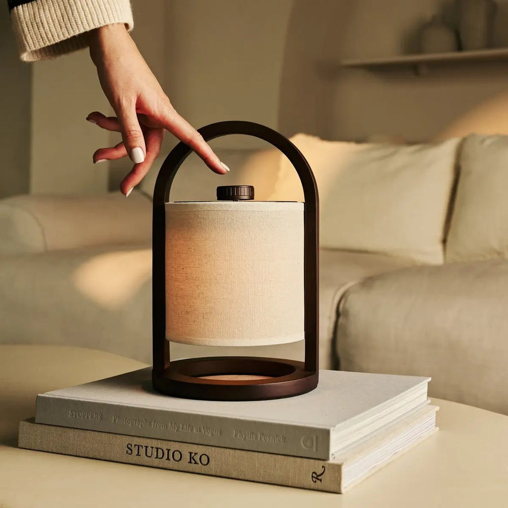 River dark wood lamp task light mode bright functional
