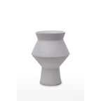 Gray ceramic vase on a white background