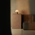 Mia rechargeable lamp linen-mix shade warm ambient glow