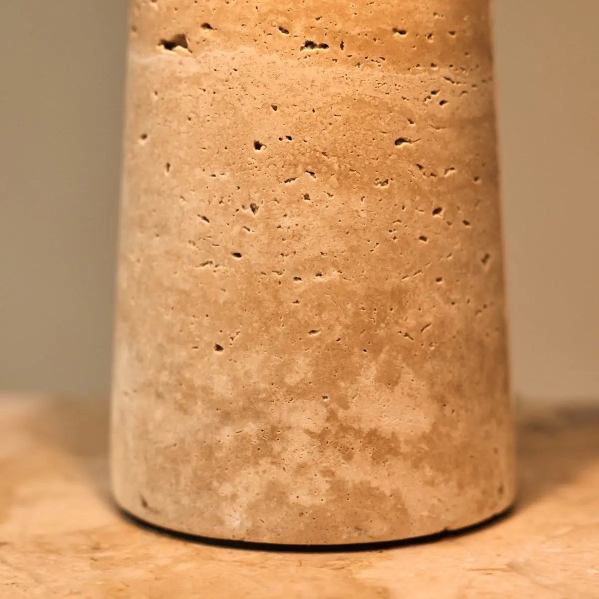 Emily travertine lamp unique natural stone pattern
